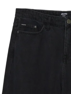 Cropp Jeansy|Baggy*Czarne jeansy baggy czarny