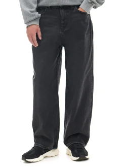 Cropp Jeansy|Baggy*Czarne jeansy baggy czarny
