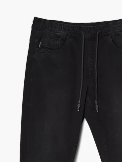 Cropp Jeansy*Czarne jeansy jogger czarny