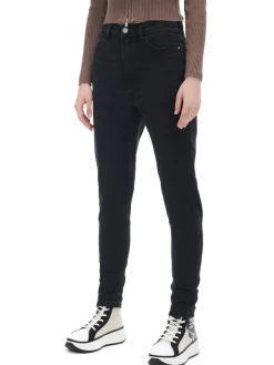 Cropp Jeansy*Czarne jeansy mom slim czarny