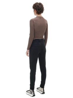 Cropp Jeansy*Czarne jeansy mom slim czarny