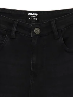 Cropp Jeansy*Czarne jeansy skinny czarny