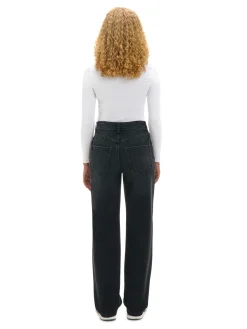 Cropp Jeansy*Czarne jeansy straight PETITE czarny