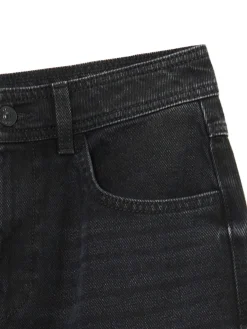 Cropp Jeansy*Czarne jeansy straight PETITE czarny