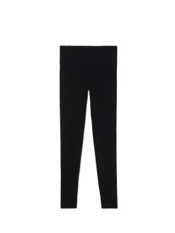 Cropp Spodnie*Czarne prążkowane legginsy czarny
