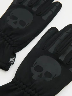 Cropp Rękawiczki*Czarne rękawiczki z czaszką czarny