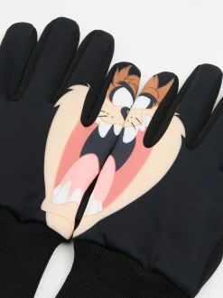 Cropp Rękawiczki*Czarne rękawiczki z Diabłem Tasmańskim czarny
