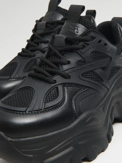 Cropp Sneakersy*Czarne sneakersy chunky czarny