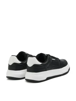 Cropp Sneakersy*Czarne sneakersy z białymi elementami czarny