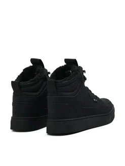 Cropp Sneakersy|Za Kostkę*Czarne sneakersy ze sztucznym barankiem czarny