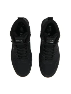 Cropp Sneakersy|Za Kostkę*Czarne sneakersy ze sztucznym barankiem czarny