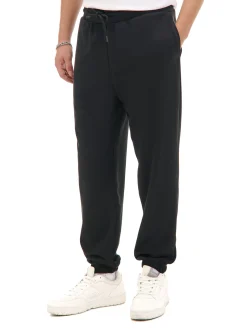 Cropp Spodnie*Czarne spodnie dresowe joggery basic czarny