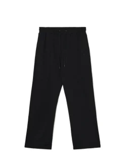 Cropp Spodnie*Czarne spodnie dresowe z zatrzaskami czarny