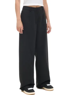 Cropp Spodnie*Czarne spodnie tailoring czarny