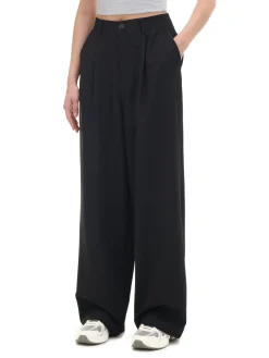 Cropp Spodnie*Czarne spodnie w paski czarny