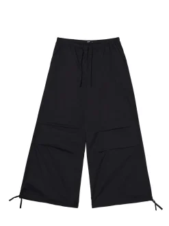 Cropp Spodnie*Czarne spodnie wide leg czarny