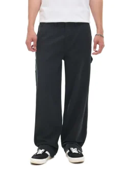 Cropp Baggy|Spodnie*Czarne spodnie wide leg czarny