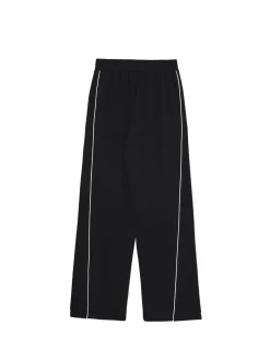 Cropp Spodnie*Czarne spodnie wide leg z wysokim stanem czarny