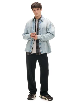 Cropp Spodnie*Czarne spodnie z dżerseju czarny