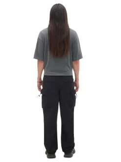 Cropp Spodnie*Czarne spodnie z regulacją czarny