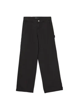 Cropp Spodnie*Czarne spodnie z wieloma kieszeniami czarny