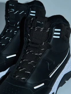 Cropp Sneakersy|Za Kostkę*Czarne wysokie sneakersy na zimę czarny