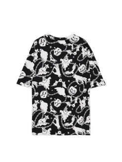 Cropp Koszulki*Czarno-biała koszulka z motywem duchów czarny
