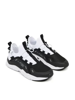 Cropp Sneakersy*Czarno-białe sneakersy z odblaskowymi detalami biały