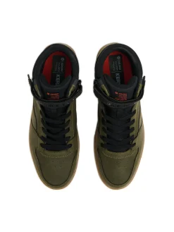 Cropp Sneakersy|Za Kostkę*Czarno-zielone sneakersy zielony