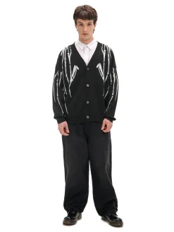 Cropp Swetry*kardigan z motywem kości czarny