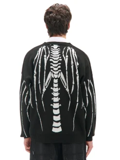 Cropp Swetry*kardigan z motywem kości czarny