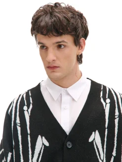 Cropp Swetry*kardigan z motywem kości czarny