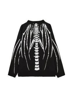 Cropp Swetry*kardigan z motywem kości czarny