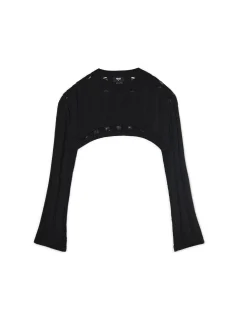 Cropp Swetry*krótki sweter czarny