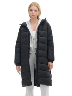 Cropp Kurtki, Płaszcze*płaszcz puffer z kapturem czarny