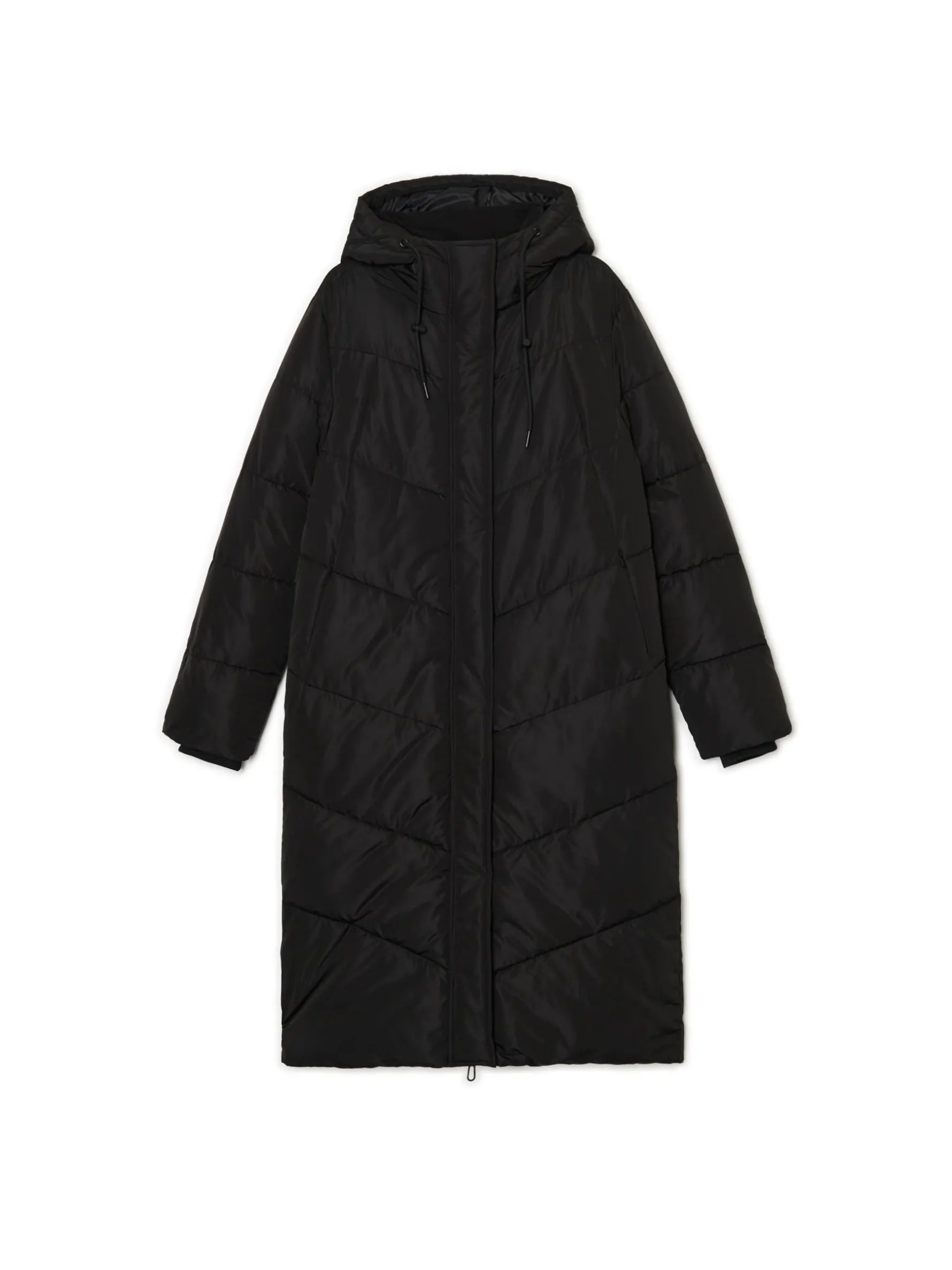 Cropp Kurtki, Płaszcze*płaszcz z kapturem czarny