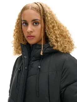 Cropp Kurtki, Płaszcze*płaszcz z kapturem czarny