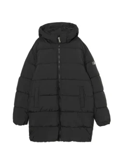 Cropp Kurtki Zimowe|Kurtki, Płaszcze*pikowany płaszcz z kapturem czarny