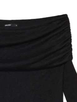 Cropp Swetry*sweter typu carmen czarny