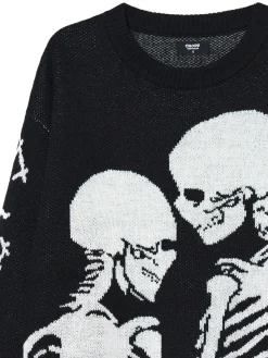 Cropp Swetry*sweter z motywem kościotrupów czarny