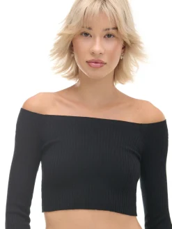 Cropp Swetry*sweter z odkrytymi ramionami czarny