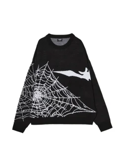 Cropp Swetry*sweter z pająkiem czarny