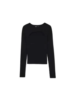 Cropp Swetry*sweter z wycięciem z przodu czarny