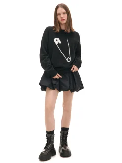 Cropp Swetry*sweter ze agrafką czarny