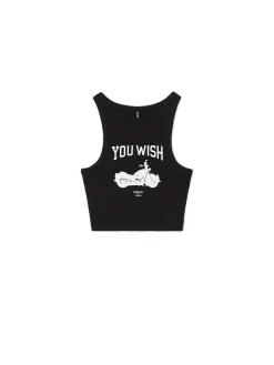 Cropp Koszulki, Topy*top z nadrukiem czarny