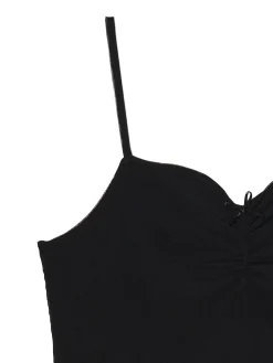 Cropp Koszulki, Topy*top z ozdobnym marszczeniem czarny