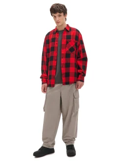 Cropp Koszule*Czerwona koszula w kratę czerwony