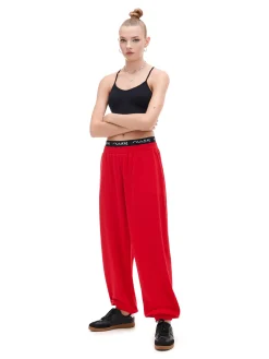 Cropp Spodnie*Czerwone dresowe joggery czerwony