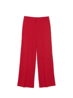 Cropp Spodnie*Czerwone spodnie z wysokim stanem czerwony