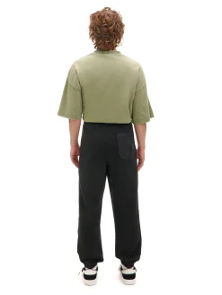 Cropp Spodnie*Dresowe joggery comfort fit z lampasami czarny